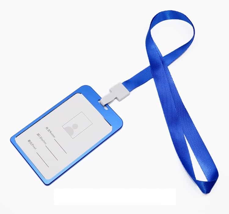 blue Aluminium card holder